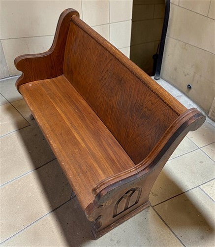Wooden Church Pew, (4'2") Vintage Porch Bench, Entry Foyer, Dining Seating A17
