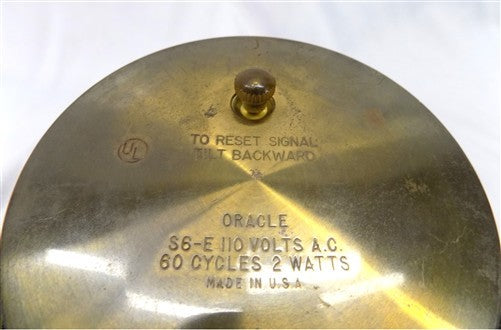 Westclox Oracle Alarm Clock Model 56-E, Vintage MCM Art Deco Brass Working Clock