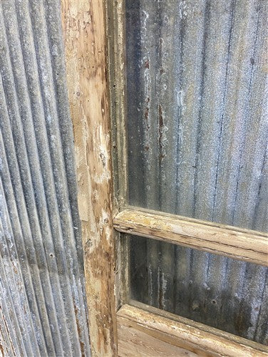 Antique French Double Doors (37.75x87) 3 Pane Glass, European Reclaimed G209
