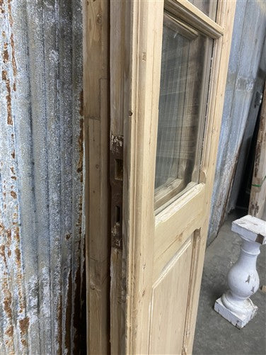 Antique French Double Doors (40x104) 4 Pane Glass, European Reclaimed G211