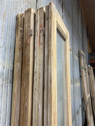 Antique French Double Doors (59x89.5) 1 Pane Glass, European Reclaimed G216
