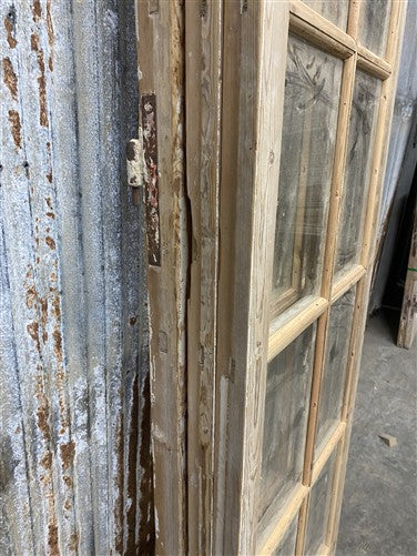Antique French Double Doors (66x79) 10 Pane Glass, European Reclaimed G223