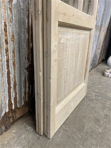 Antique French Double Doors (47.5x81.75) 8 Pane Glass, European Reclaimed G229