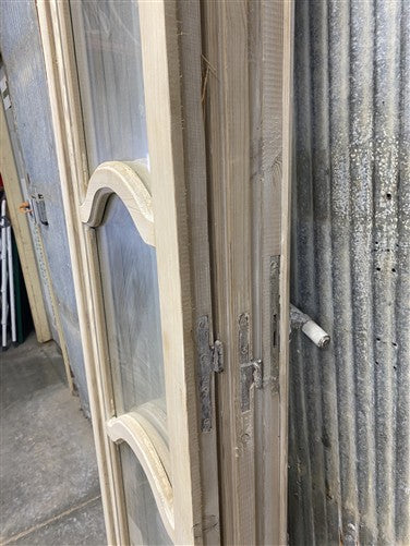 Antique French Double Doors (53.5x91) 4 Pane Glass, European Reclaimed G232