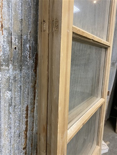 Antique French Double Doors (43x82) 4 Pane Glass, European Reclaimed G243