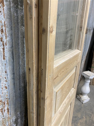 Antique French Double Doors (44x93) 2 Pane Glass, European Reclaimed G245
