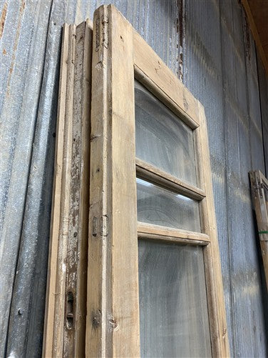 Antique French Double Doors (41x96.5) 5 Pane Glass, European Reclaimed G249