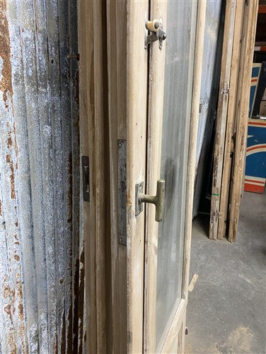 Antique French Double Doors (46.5x93.5) 1 Pane Glass, European Reclaimed G256