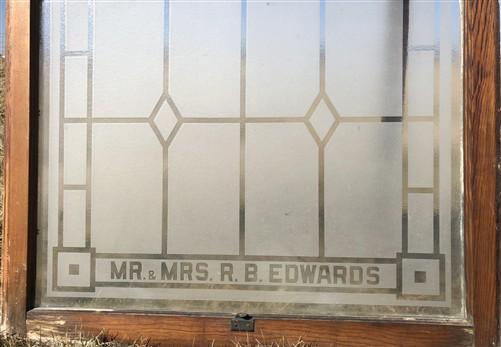 Home & Living > Home Improvement > Windows - Etched Frosted Clear Glass Vintage Church Window, Architectural Art Glass, I...