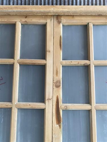 Antique French Double Doors (71x88) Frosted Glass European SideLite Jamb C11