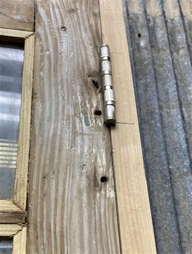 Antique French Single Door (25x91.5) Glass Pane Door with Jamb, Encased Door T21