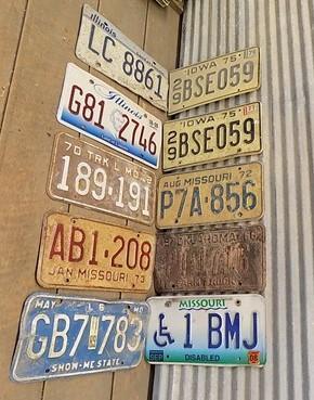 License Plates - Set of 50 License Plates Multi State Lot Vintage Automobile Car Truck Tags jf by The Old Grainery (arts a...