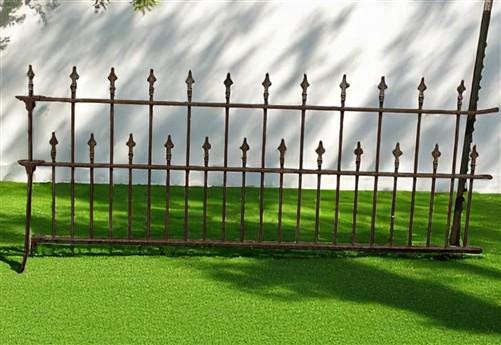 Wrought Iron Vintage Fence Panel (94.5x42) Architectural Salvage