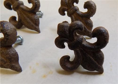 Home & Living > Home Improvement > Drawer Knobs & Pulls - 12 Cast Iron Fleur De Lis Pulls Handles Hardware New Orleans Sai...