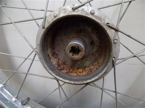 Wheel Parts - 2 Vintage Metal Spoke Baby Buggy Wheels Pedal Car Garden Cart Pumpkin Wagon a30 by The Old Grainery (baby bu...