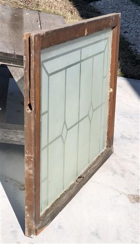 Home & Living > Home Improvement > Windows - Etched Frosted Clear Glass Vintage Church Window, Architectural Art Glass, J...