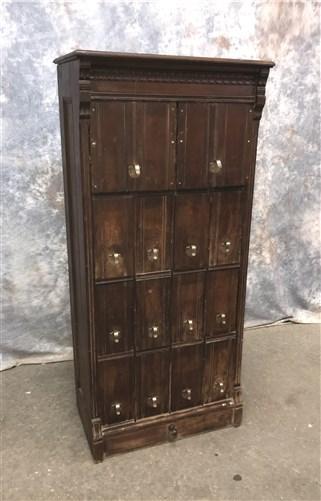 Antique Letter Cabinet, Office Specialty Wood Filing Cabinet, Document Cabinet
