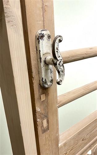 Antique French Single Door (30x89.5) Glass Pane Door with Jamb, Encased Door T30