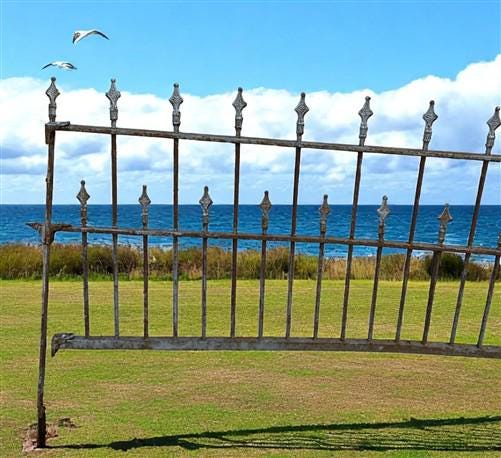 Home & Living > Outdoor & Gardening > Garden Decoration > Yard Art - Wrought Iron Vintage Fence Panel (95x40.5) Architectu...