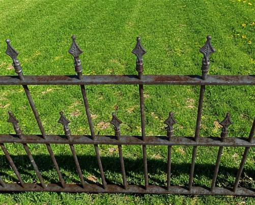 Wrought Iron Vintage Fence Panel (85.5x37) Architectural Salvage, Garden Art A31