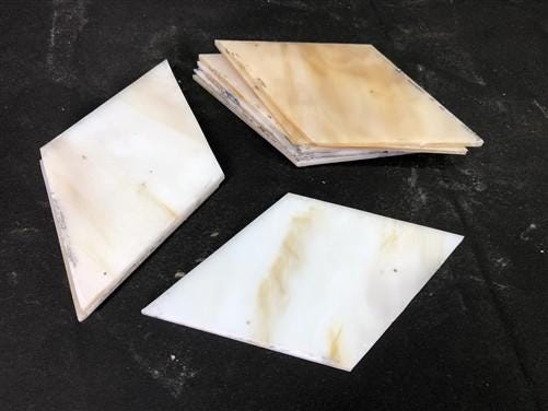 10 Stained Slag Glass Diamond Panes, Reclaimed Church Window Art Glass Pieces D