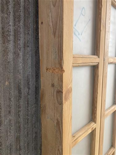 Antique French Double Doors (71x88) Frosted Glass European SideLite Jamb C4