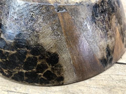 Home & Living > Kitchen & Dining > Kitchen Decor > Centerpieces & Table Decor > Centerpieces - Dark Wood Bowl, Rustic Farm...