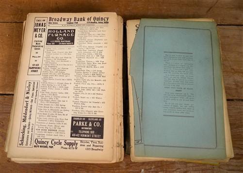 Vintage Book - 1925 Hoffman City Directory, Quincy Illinois, 3 4 Digit Phone Number Directory, by The Old Grainery (1925,...