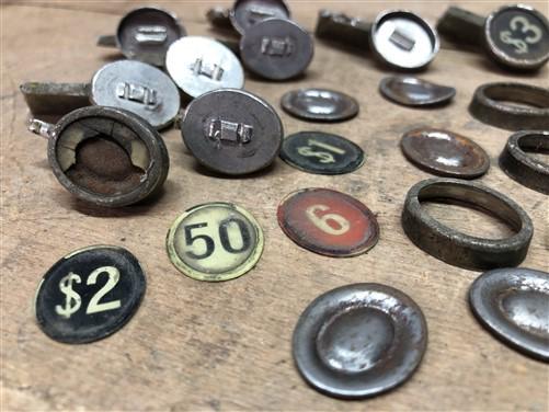 NCR National Cash Register Keys Buttons Parts Numbers Steampunk H