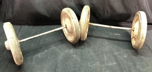 4 Wagon Wheels, Pedal Car, Garden Cart, Pumpkin Wagon, Vintage Goodyear A55