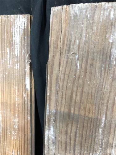 Craft Supplies & Tools > Raw Materials > Wood > Boards & Planks - 8 Reclaimed Wainscoting Bead Board Pieces, Architectural...