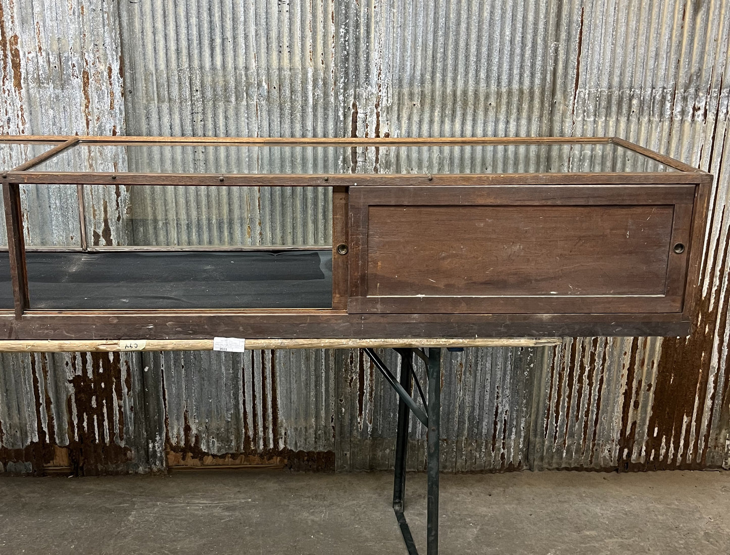 Wood Framed Countertop Glass Case, Vintage Retail Store Showcase, Collector Case