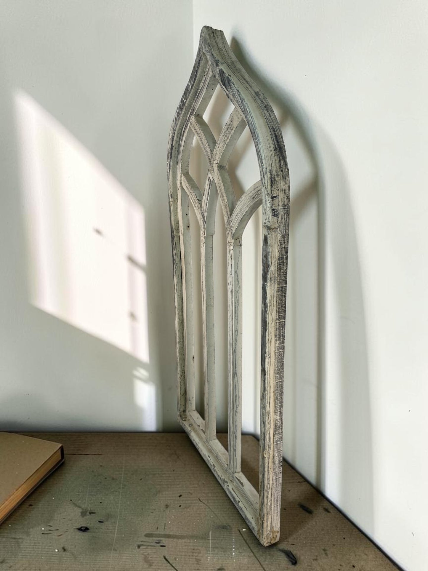 Windows - Gothic Arched Wall Accent, Wood Cathedral Church Window Frame, Farmhouse Decor by The Old Grainery (Arched, Cath...