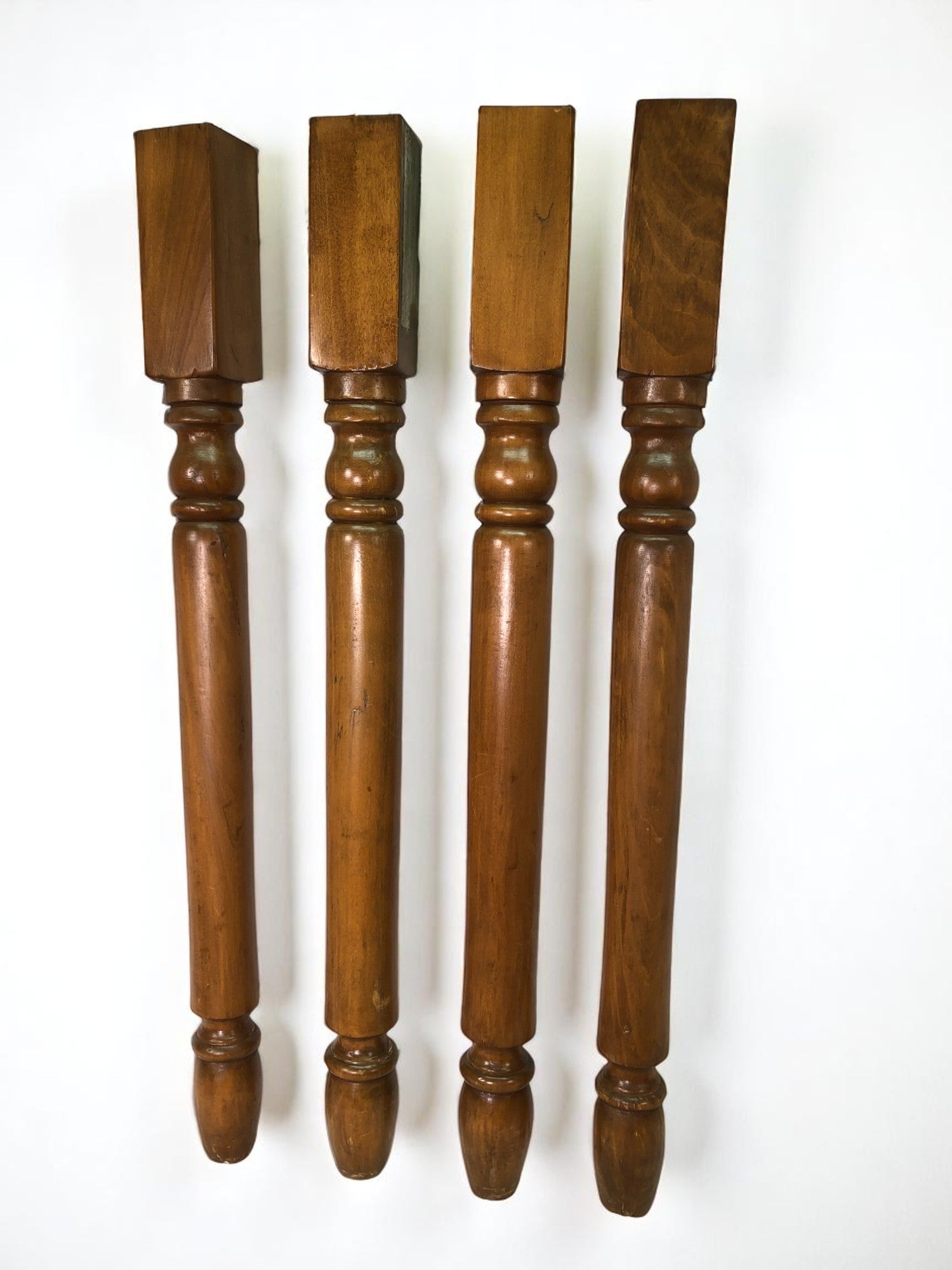 4 Wood Table Legs, Harvest Folk Art Architectural Salvage, Vintage Furniture A17