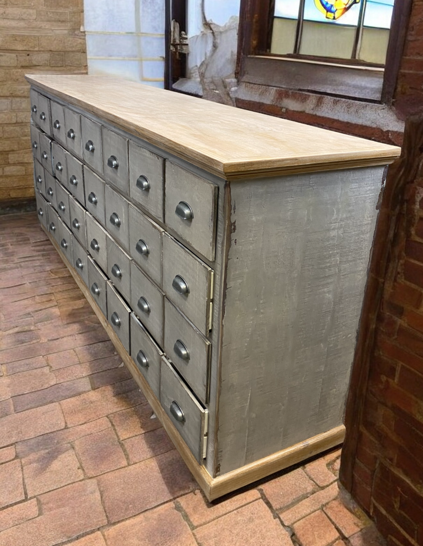 Home & Living > Furniture - 32 Drawer Apothecary Cabinet, Store Cabinet, Store Display Pharmacy Cupboard by The Old Graine...