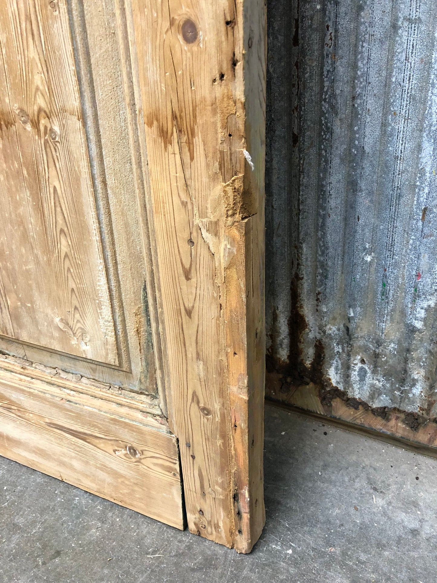 Antique French Double Doors (40.75x93) European Doors, Raised Panel Doors A307