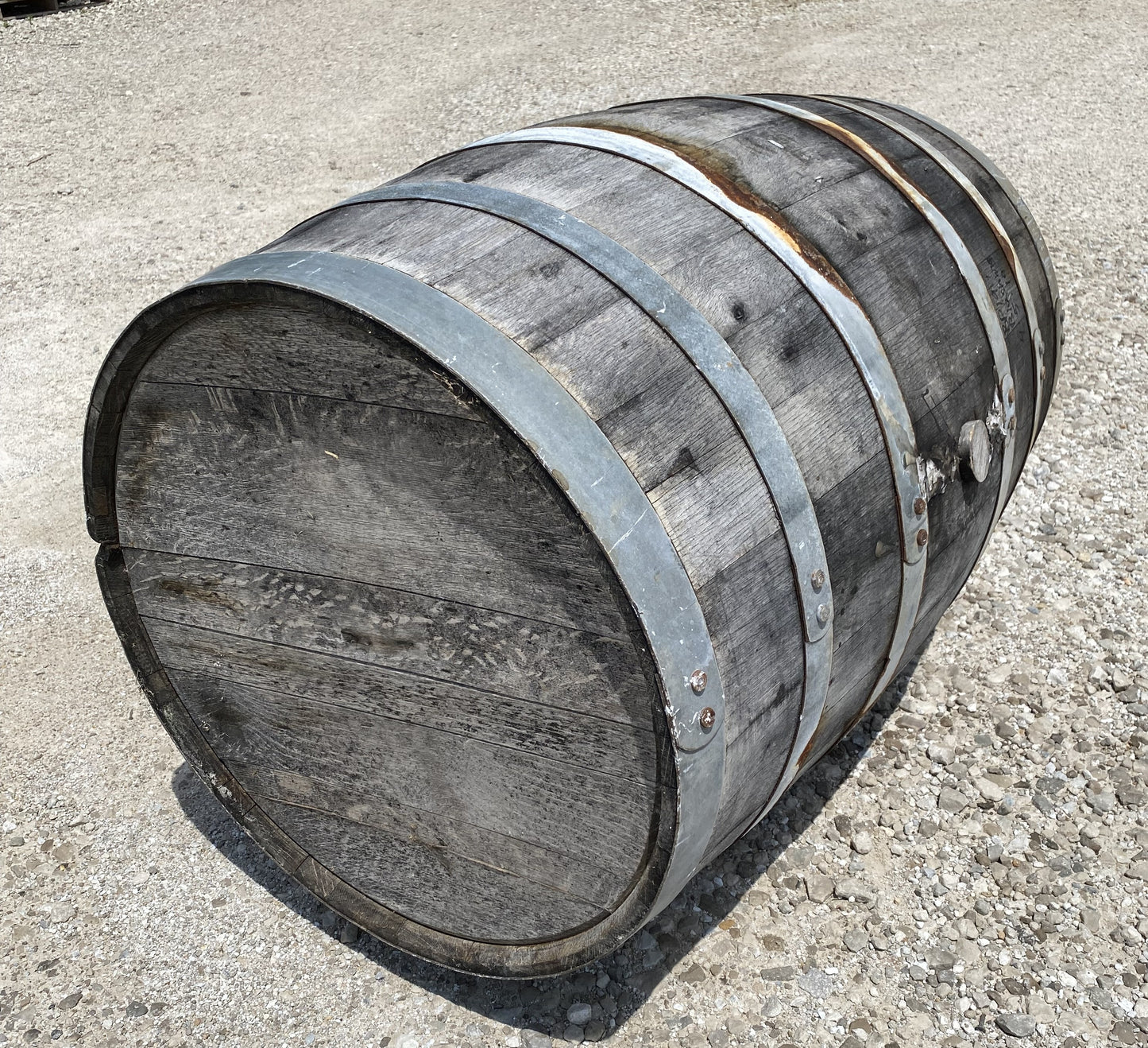 Whiskey Wine Barrel, Vintage Reclaimed Used Wood Barrel, Primitive Rum Keg, J