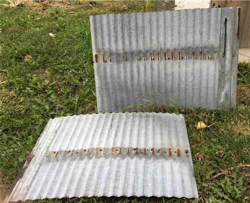 2 Sheets Tin, Vintage Sink Backsplash, Architecture Salvage, Ceiling Tin A