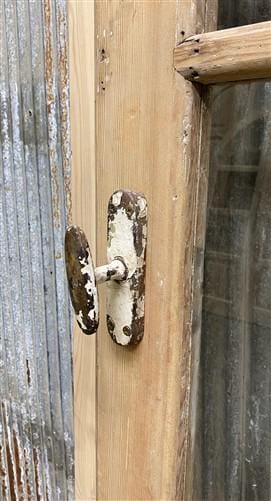 Antique French Single Door (28x85.5) Glass Pane Door with Jamb, Encased Door T49