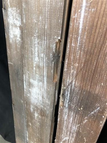 Craft Supplies & Tools > Raw Materials > Wood > Boards & Planks - 8 Reclaimed Wainscoting Bead Board Pieces, Architectural...