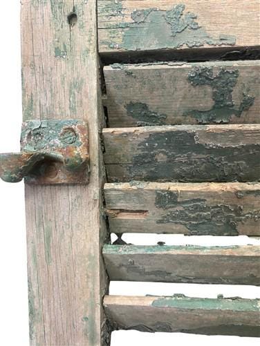 Antique Farmhouse Shutters, Wood Door Window Shutter, Architectural Salvage A69