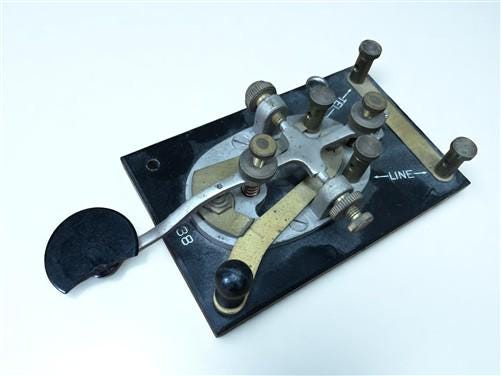 Vintage J-38 US Army Signal Corps Telegraph Key WWII Era Morse