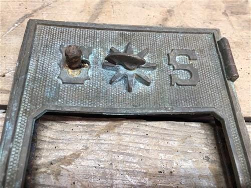 Art & Collectibles > Collectibles - US Post Office Box Bronze Star Doors, Vintage Combination Lock Mailbox Doors B by The...