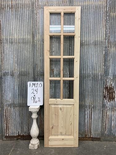 French Single Door (24x96.5) 8 Pane Glass Door European Styled