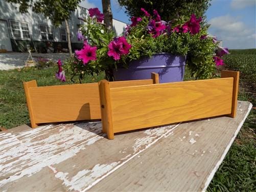 Home & Living > Storage & Organization > Shelving - 2 Wall Hanging Church Pew Shelf Racks Plate Hymnal Book Recipe Card Sp...