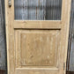 Antique French Single Door (32x93) Glass Pane Door with Jamb, Encased Door T15