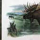 Art & Collectibles > Prints > Lithographs - Richard Timm, Alaska Moose, Signed Print, 28x22 Wade Collection, Plate 18 by T...