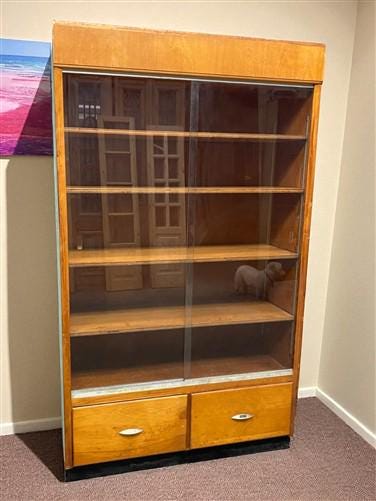 Home & Living > Furniture > Dining Room Furniture > Buffets & China Cabinets - 2 Sliding Door Display Cabinet, Vintage Dis...