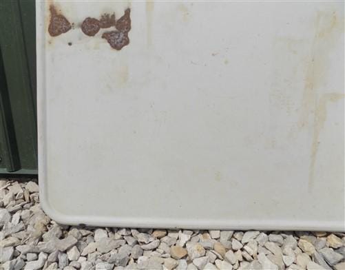 Home & Living > Furniture - White Porcelain Vintage Table Top Panel, Kitchen Cupboard Hoosier Enamel A25 by The Old Grainery