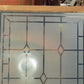 Etched Frosted Clear Glass Vintage Church Window, Architectural Art Glass, A